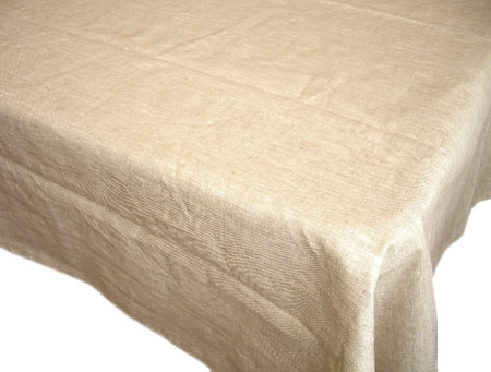 Coated Linen Tablecloth (Lin. natural semi-grey) - Click Image to Close